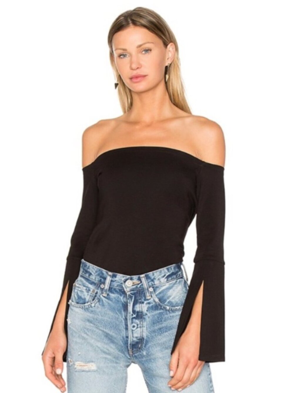 Alexis | Iggy Off The Shoulder Top in Black